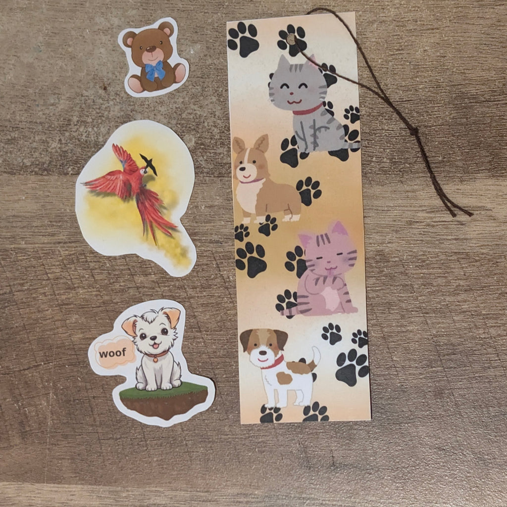 Kit lecture et journaling – Marque-page et 3 stickers