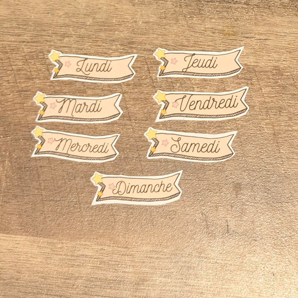 Stickers mots plastifiés – Faits main