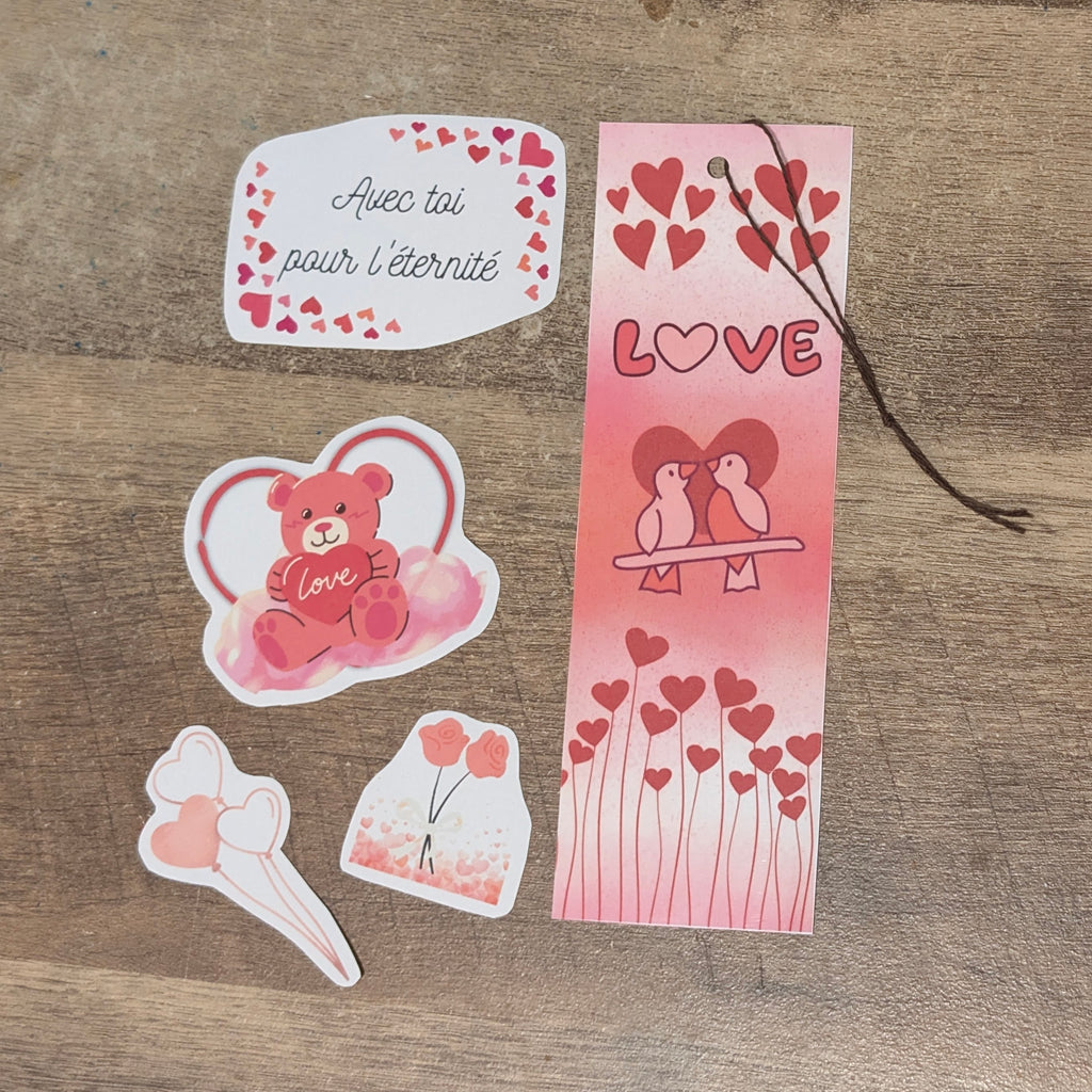 Kit lecture et journaling – Marque-page et 3 stickers