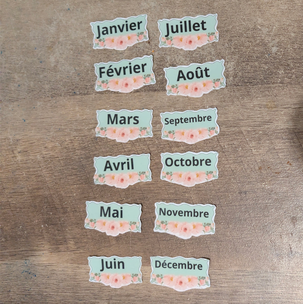 Stickers mots plastifiés – Faits main