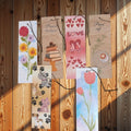Marque-pages illustrés faits main – Papier cartonné plastifié