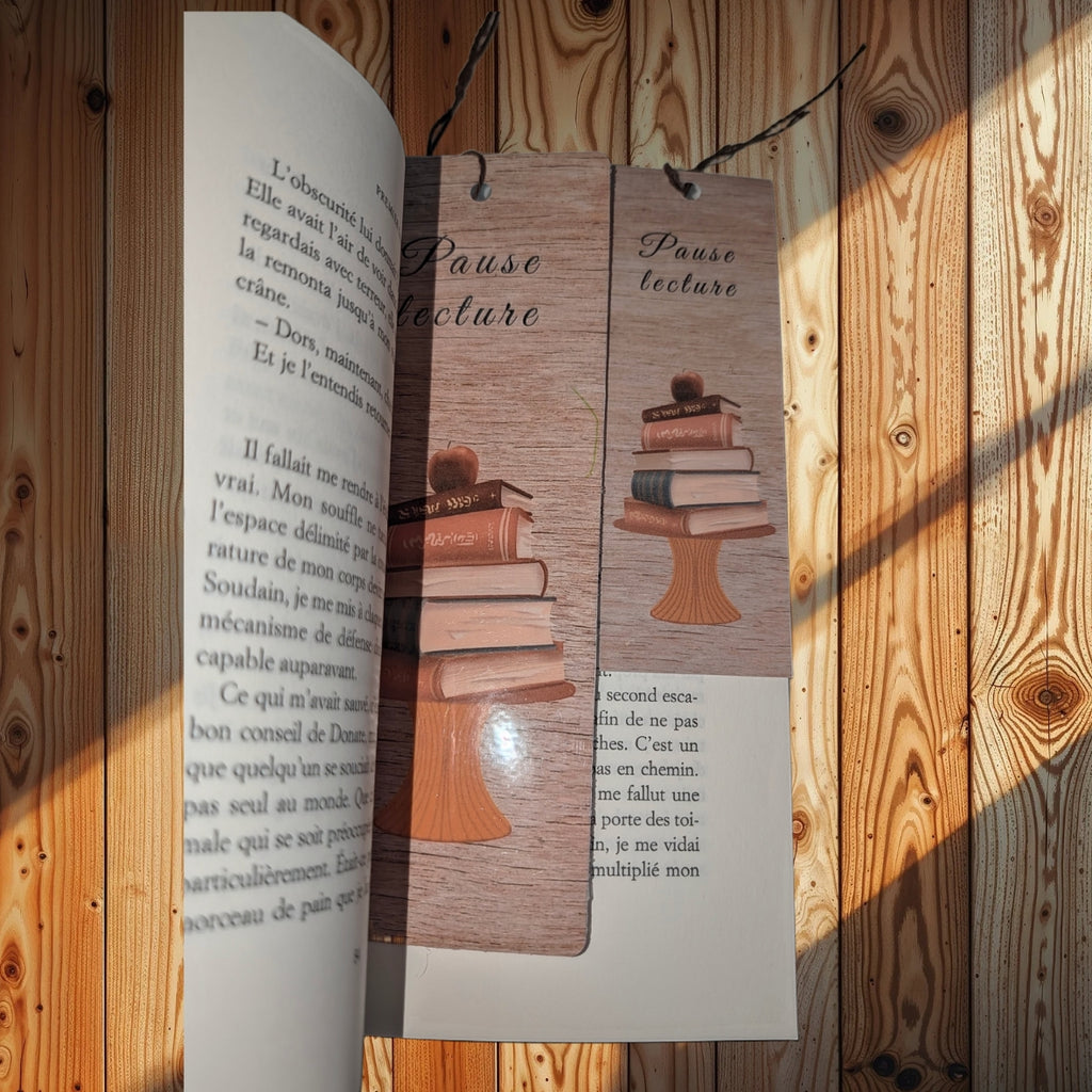 Marque-pages illustrés faits main – Papier cartonné plastifié