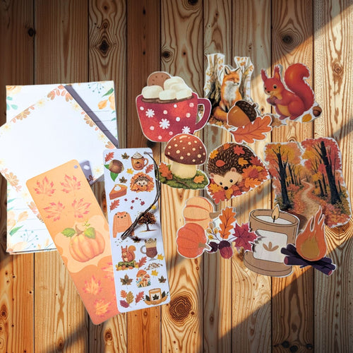Kit papeterie illustré – Blocs-notes, marque-pages et stickers